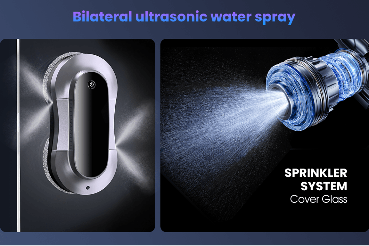 Bilateral ultrasonic water spray